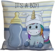 Ozdobna poszewka, jasiek na poduszki - Jednorożec 45 x 45 cm produkt unisex