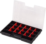 Pudełko organizer 21 przegródek na śrubki akcesoria 290x195x35 mm