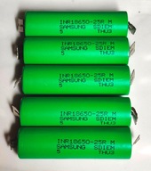 Ogniwo akumulator INR18650-25R 2500mAh 20A Testowane Blaszki