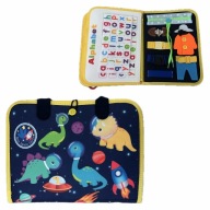 TABLICA MANIPULACYJNA EDUKACYJNA KSIĄŻECZKA SENSORYCZNA MIĘKKA DLA DZIECI