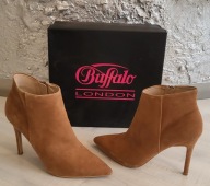 BUFFALO botki skóra naturalna roz 41