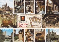 HISZPANIA - BARCELONA - BARRI GOTIC - MAPKA - HERB - UNESCO - KATALONIA