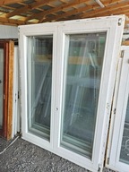 OKNA Drewniane Sosnowe Dwuskrzydłowe 121x161cm 3 sztuki okno białe