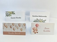 Winietki Personalizowane 6szt Chrzest Wesele Urodziny Roczek