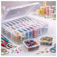 Organizer 30 Pudełek Na Koraliki Biżuterie Szkatułka Akcesoria Box DIY