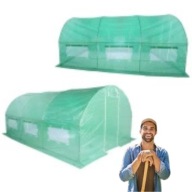 TUNEL FOLIOWY OGRODOWY 5X2,5X2M 6 OKIEN ZIELONY FOLIA UV4