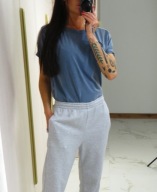 MADE IN ITALY bawełniana bluzka BLU DENIM r.UNI