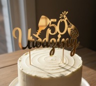 TOPPER NA TORT PERSONALIZACJA URODZINY 30,40,50 DEKORACJA