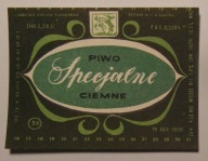 STARA ETYKIETA PIWO CIEMNE SPECJALNE BROWAR NR 1 LUBLIN