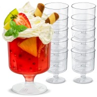 10 SZTUK - KIELSZKI PUCHARKI OKRĄGŁE NA DESER LODY SŁODKOŚCI DEGUSTACJA