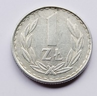 Moneta 1 zł 1982 r. Cienka data Rzadka odmiana, w bardzo ładnym stanie