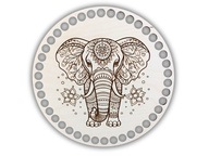 Drewniana Baza do szydełkowania koszyk grawer mandala słoń wzory sklejka 18