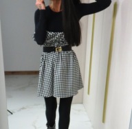 %%%119 e %%% VICOLO spódniczka z szelkami r.M