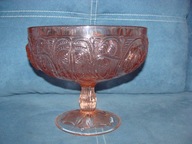 DUŻA PATERA / OWOCARKA NA NÓŻCE SZKŁO ŁOSOSIOWE