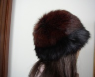 Czapka z naturalnego futra lisa