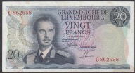 Luksemburg 20 Franków 1966