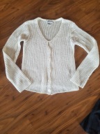Biały sweter 38 guziki