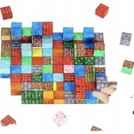 KLOCKI MAGNETYCZNE SZEŚCIANY PIXEL 100 KLOCKÓW + FIGURKA KREATYWNE 3D