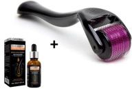 ZESTAW Derma Roller do twarzy, ciała i skóry głowy + olejek imbirowy