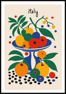 A2 KOLOROWY PLAKAT DO KUCHNI RESTAURACJI ITALY PÓŁMISEK WŁOSKICH OWOCÓW