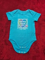 Finałowe, niebieskie body dziecięce 12-18 mc.