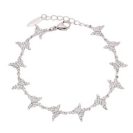 81101 BRANSOLETKA PLATYNOWANA 18+3 CM 11 MM motylki