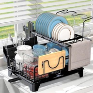 YIGII suszarka ociekacz do naczyń z tacą ociekową kosz czarny B282