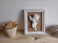 OBRAZ ANIOŁ, JUTA, SHABBY CHIC