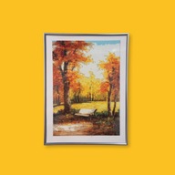 OBRAZEK MOZAIKA DIAMENTOWA - PEJZAŻ JESIENNY