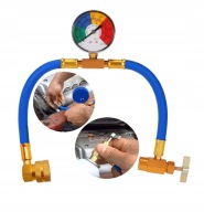 WĄŻ PRZEWÓD Z MANOMETREM ZAWOREM DO NAPEŁNIENIA KLIMATYZACJI R134A