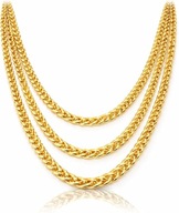 Złoty Łańcuch Rapera 50 cm Pancerka Gangsterski Styl 80s Karnawał Halloween