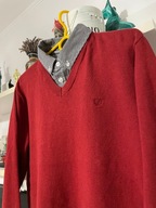 wyprzedaz W LINCOLN CZERWONY Z KOŁNIERZEM M elegancki