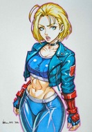 Rysunek (kobieta dziewczyna) Play Station - CAMMY STREET FIGHTER - Komiks