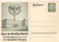 TRZECIA RZESZA -postkarte -karta ozdobna -HAUS DES DEUTSCHEN RECHTS -1936 r