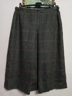 DAKS LONDON SPÓDNICA vintage tweedowa z wełny w kratkę 40