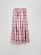 Reserved spódnica maxi długa cygańska rozkloszowana boho krata kraciasta S