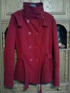 DAMSKI PŁASZCZ Z KAPTUREM ROZ XL CZERWONY