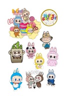 Opłatek na Tort Labubu Dekoracja do Tortu na Urodziny Wydruk Cukrowy