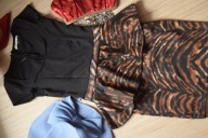 * BERSHKA * SUKIENKA OŁÓWKOWA Z BASKINKĄ_34