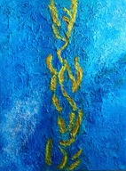 Abstrakcja obraz malowany ręcznie duży Anpi 70x50 /PatrykMit75