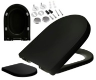 Deska Sedesowa Wolnoopadająca Uniwersalna Czarna WC do KOŁO ROCA CERSANIT