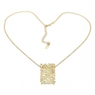 86970 Celebrytka złota stal chirurgiczna 316L ażurowe kwiatki z cyrkoniami