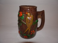 Kufel do piwa, ceramika, kolekcjonerski kufel jaskółka, PRL, vintage