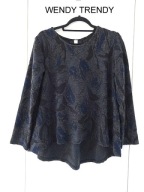 WENDY TRENDY ASYMETRYCZNA TŁOCZONE KWIATY M/L