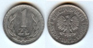 Moneta 1 Zloty - 1972 - PRL - Aluminium