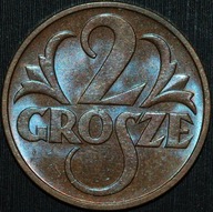 2 grosze 1938 - menniczy egzemplarz