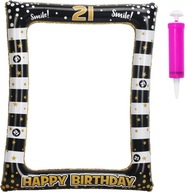 Ramka dmuchana do zdjęć fotobudki urodziny 21