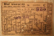 BILET MIESIĘCZNY 1949 r. Koleje Elektryczne Zagłębia Śląsko - Dąbrowskiego