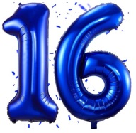Zestaw balonów "Liczba 16", niebieski, , 2 elementy 40 cali
