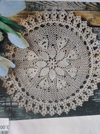 Serwetka szydełkowa cacko serwetki obrus śr70 misterne rękodzieło